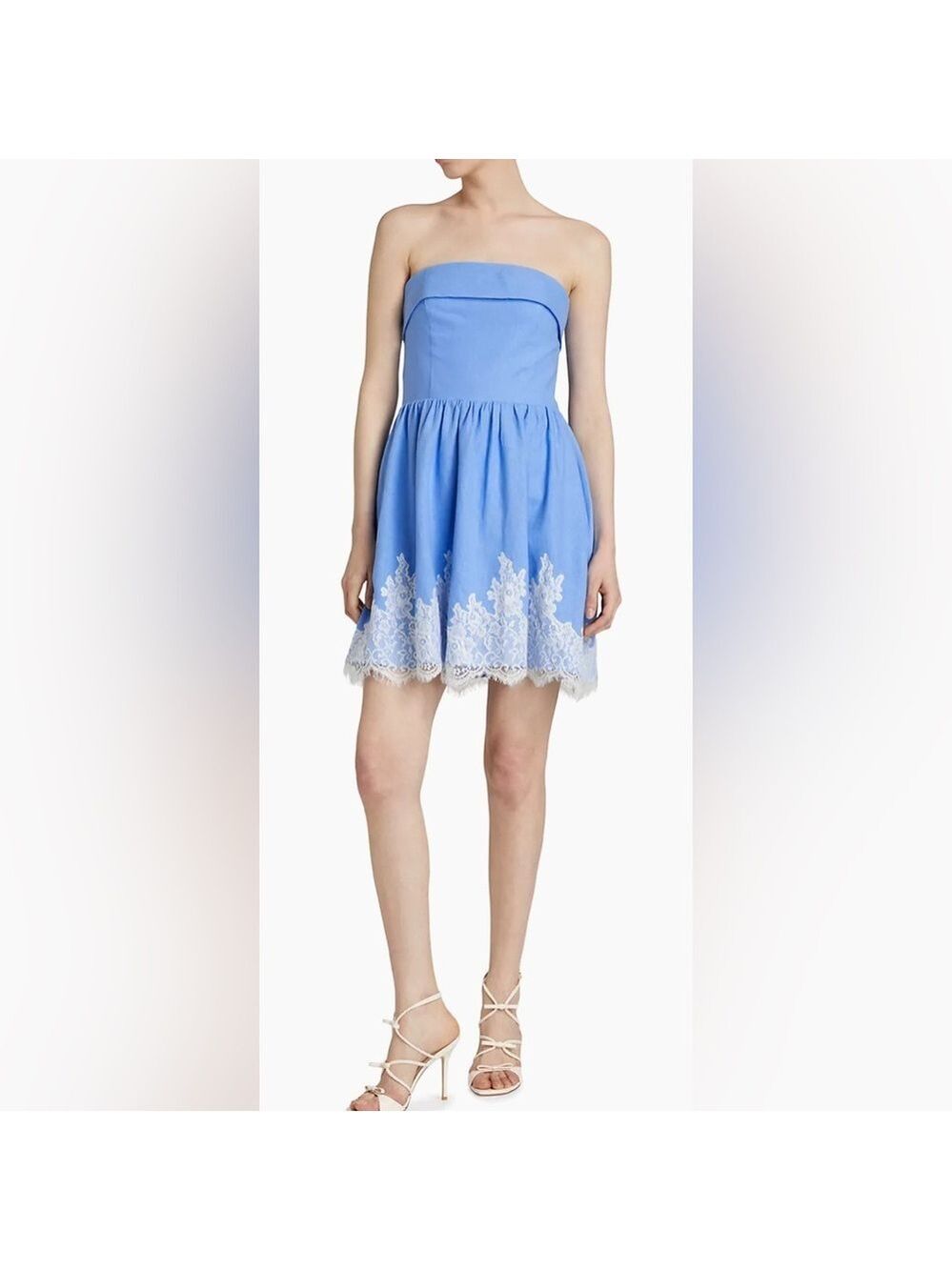 WAYF Pippa Lace Trim Minidress - NWT - size Large -